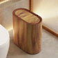 Push Top Trash Can with Marble Texture and Elliptical Corner Shape