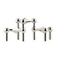 Modern Molecular Metal Candle Holder, Nordic Inspired Silver Centerpiece for Elegant Interiors