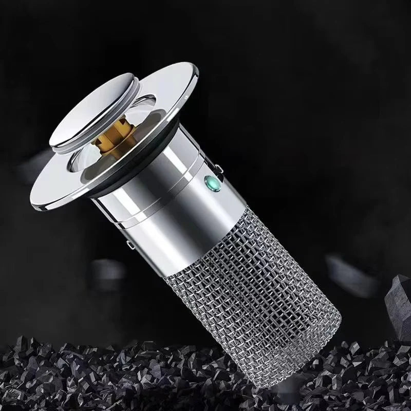 Pop-Up Sink Drain Stopper, Built-In Hair Catcher for Bathroom and Kitchen Sinks