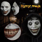 Full Face Smiling Demon Mask with Wide Grin and White Eyes for Halloween Costumes