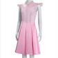 Fantasy Character Cosplay Dress with Fitted Bodice and Layered Skirt, Sparkling Accents