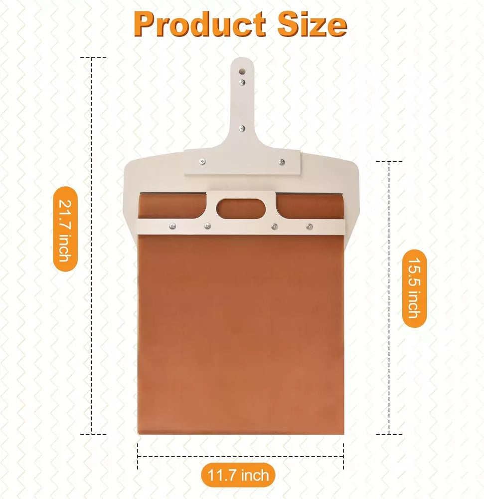 Wooden Pizza Peel with Beveled Edge and 10-Inch Handle for Ovens and Grills