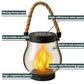 Solar Flame Lantern with Flickering Light Effect and Auto Dusk Sensor, 12-Hour Runtime