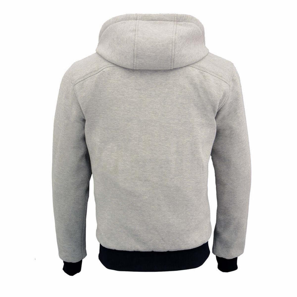 Mens Heated Hoodie with 3-Setting Panels and 10000mAh Battery, Front Zipper