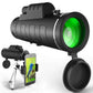 High Power Monocular Telescope With Smartphone Holder and Tripod, Waterproof 10x Magnification