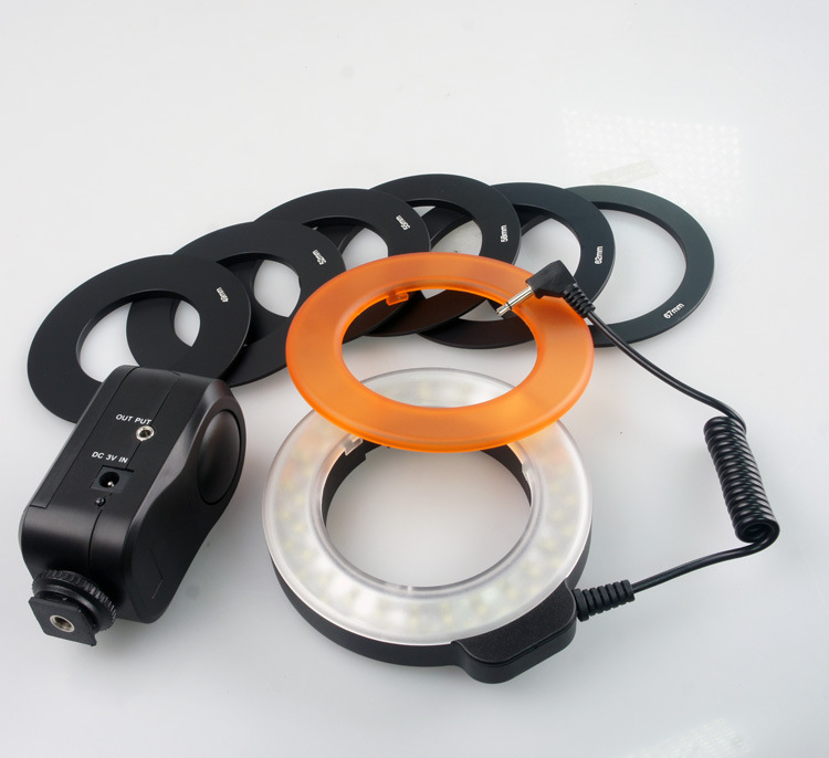 Camera Ring Light with 48 LED Beads and Six Adapter Rings