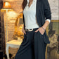 Women's Polo Shirt with V-Neck Collar and Relaxed Short Sleeve, Polyester-Elastane Blend