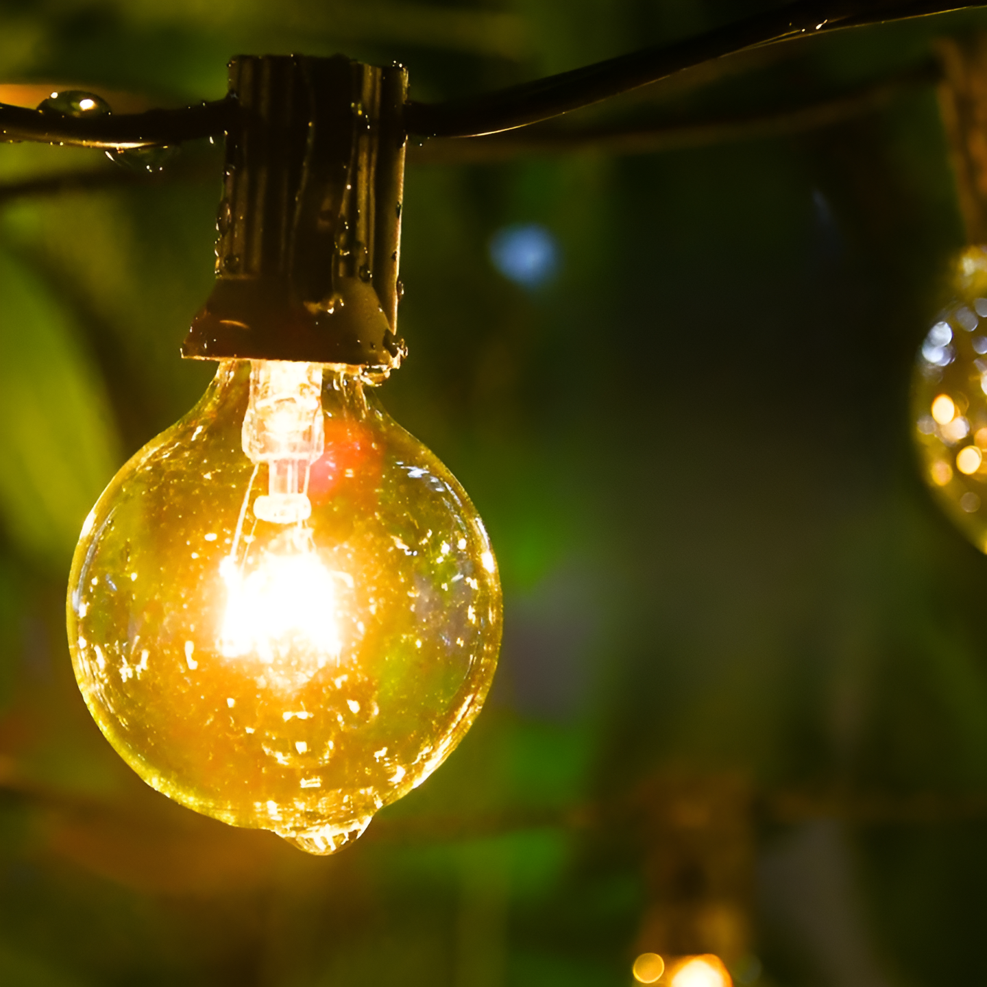 Warm White LED String Lights with Shatterproof Plastic Bulbs and Extendable Cord for Outdoor Spaces