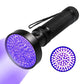 Ultraviolet Flashlight with 100 LED Array and 328ft Detection Range