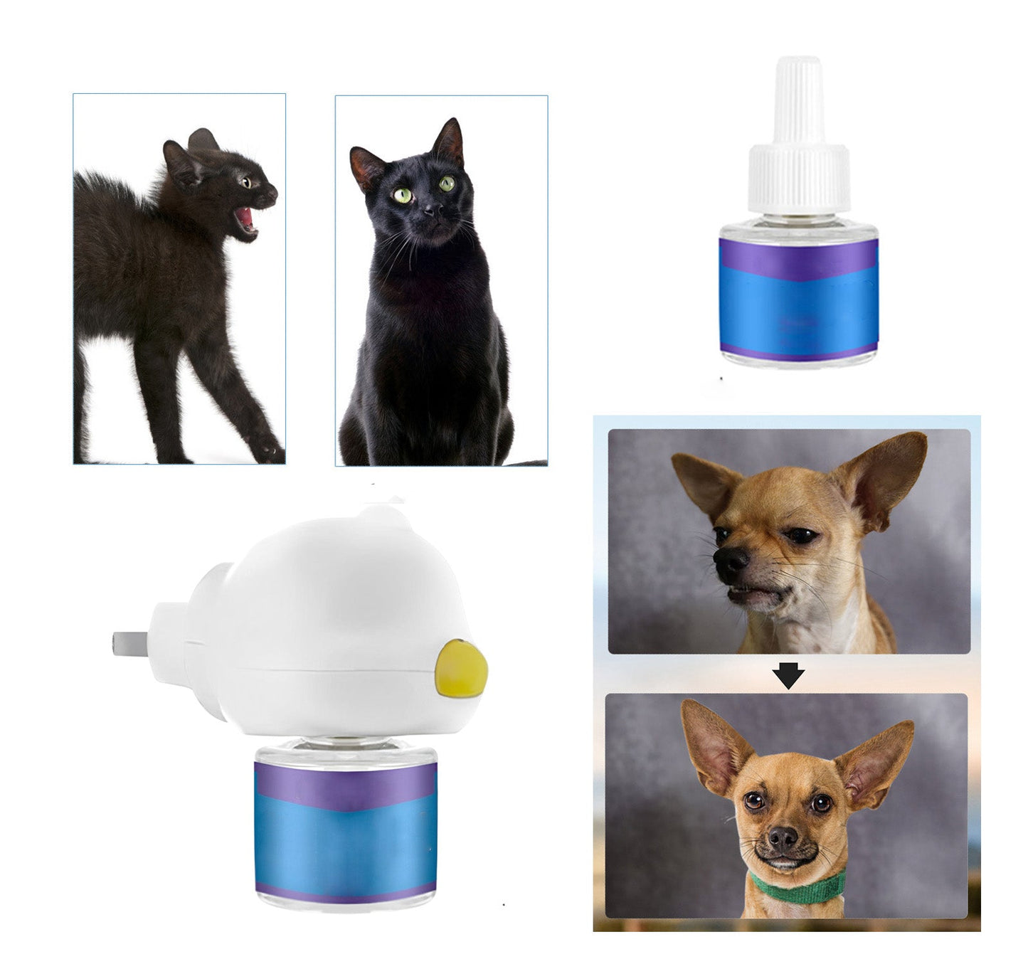 Pheromone Diffuser for Anxious Pets with Plug-In Operation and 60-Day Refill Supply