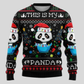 Polar Bear Knit Sweater with Crew Neck and Long Sleeves for Winter Gatherings