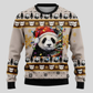 Polar Bear Knit Sweater with Crew Neck and Long Sleeves for Winter Gatherings