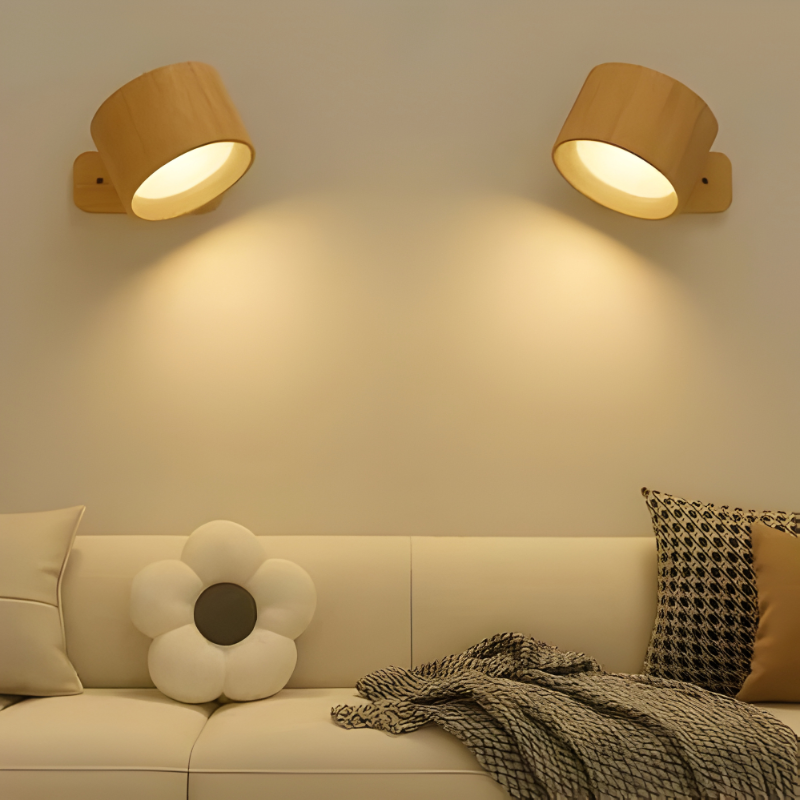 Magnetic Rechargeable Wall Light with 360° Rotation and Touch Controls, USB-C Charging