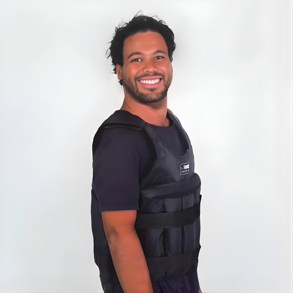 Adjustable Weighted Vest with Up to 110 lb Load and Padded Shoulders, Breathable Lining
