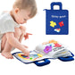 Soft Cloth Activity Book with Crinkle Tabs and 3D Shapes for Babies 0-6 Years