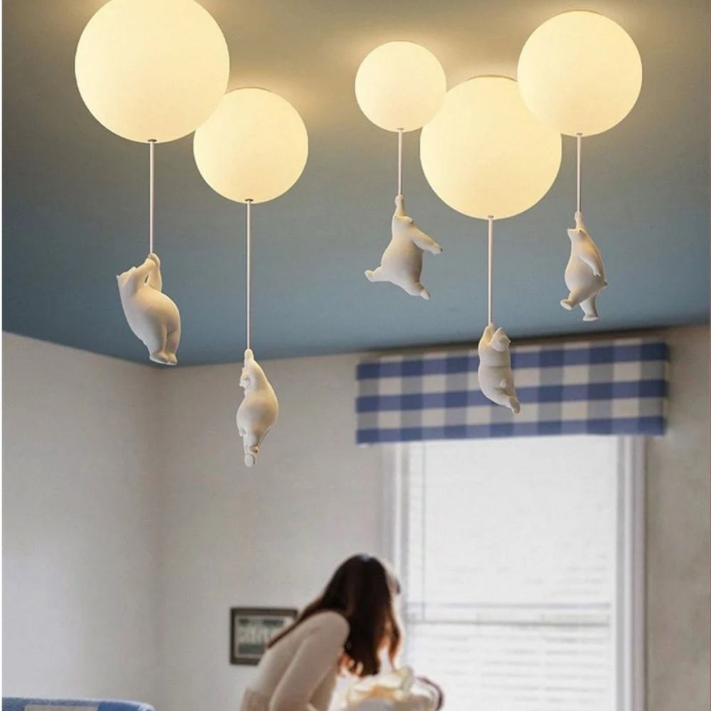 Balloon Bear Ceiling Light for Kids Room