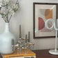 Modern Molecular Metal Candle Holder, Nordic Inspired Silver Centerpiece for Elegant Interiors