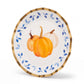 Harvest Pumpkin Paper Plates with Ruffled Foil Edges, 10 Inch, 8 Pack