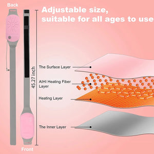 Wearable Menstrual Heating Pad with 3 Heat Settings and Vibration Massage, Waist Wrap