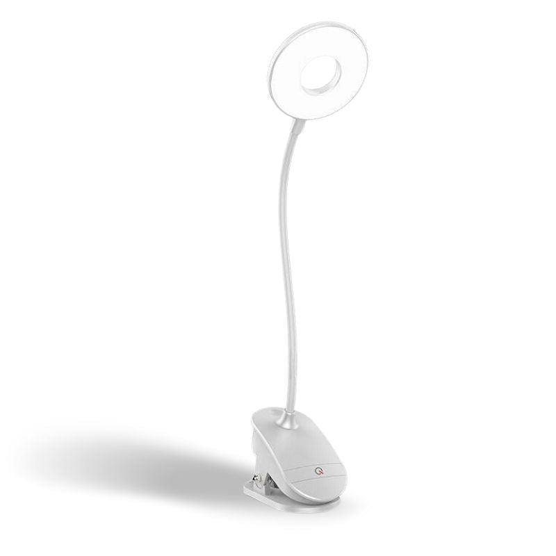 LED Ring Table Lamp with Touch Control and Rechargeable Battery
