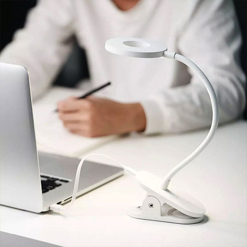 LED Ring Table Lamp with Touch Control and Rechargeable Battery