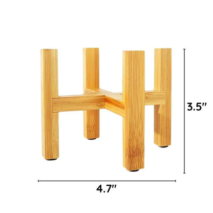 Wood Plant Pot Tray with Water Catchment Design for Indoor and Outdoor Use