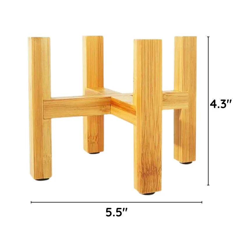 Wood Plant Pot Tray with Water Catchment Design for Indoor and Outdoor Use