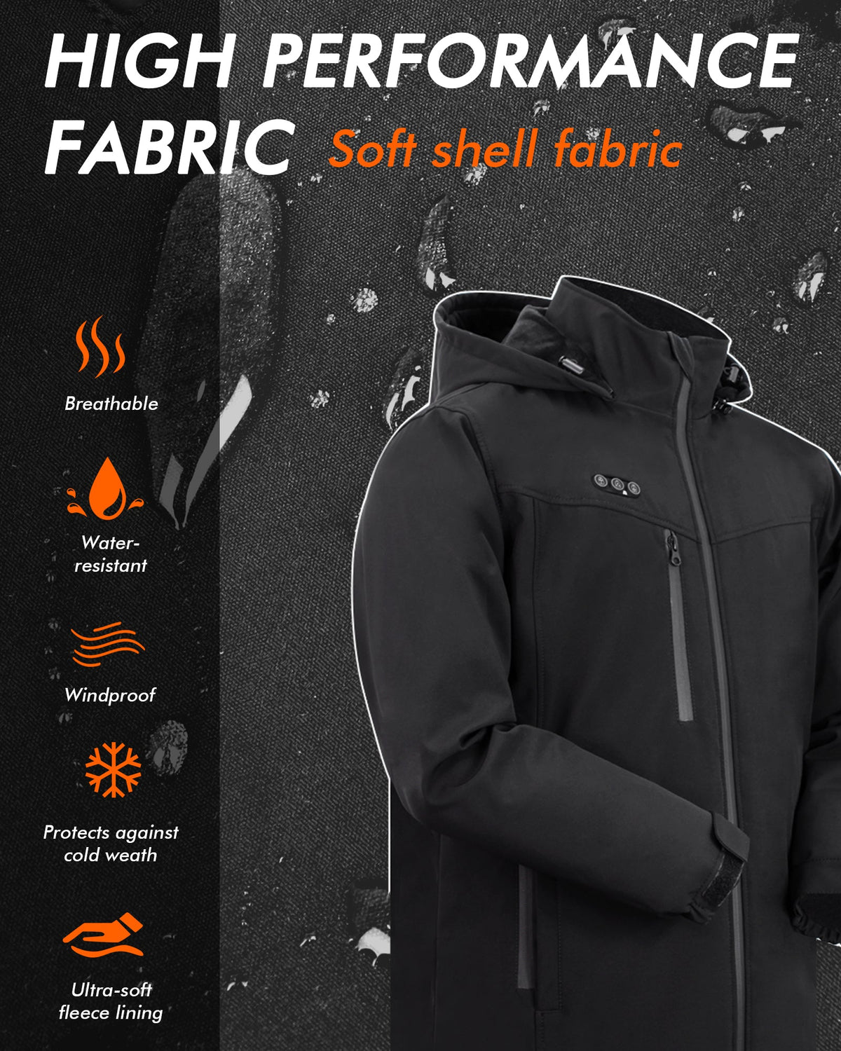 Battery Heated Jacket for Men