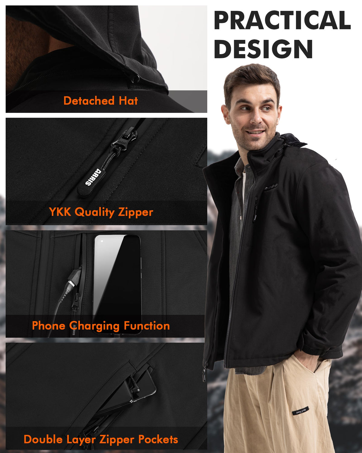 ARRIS Heated Jacket Softshell Heated Jacket