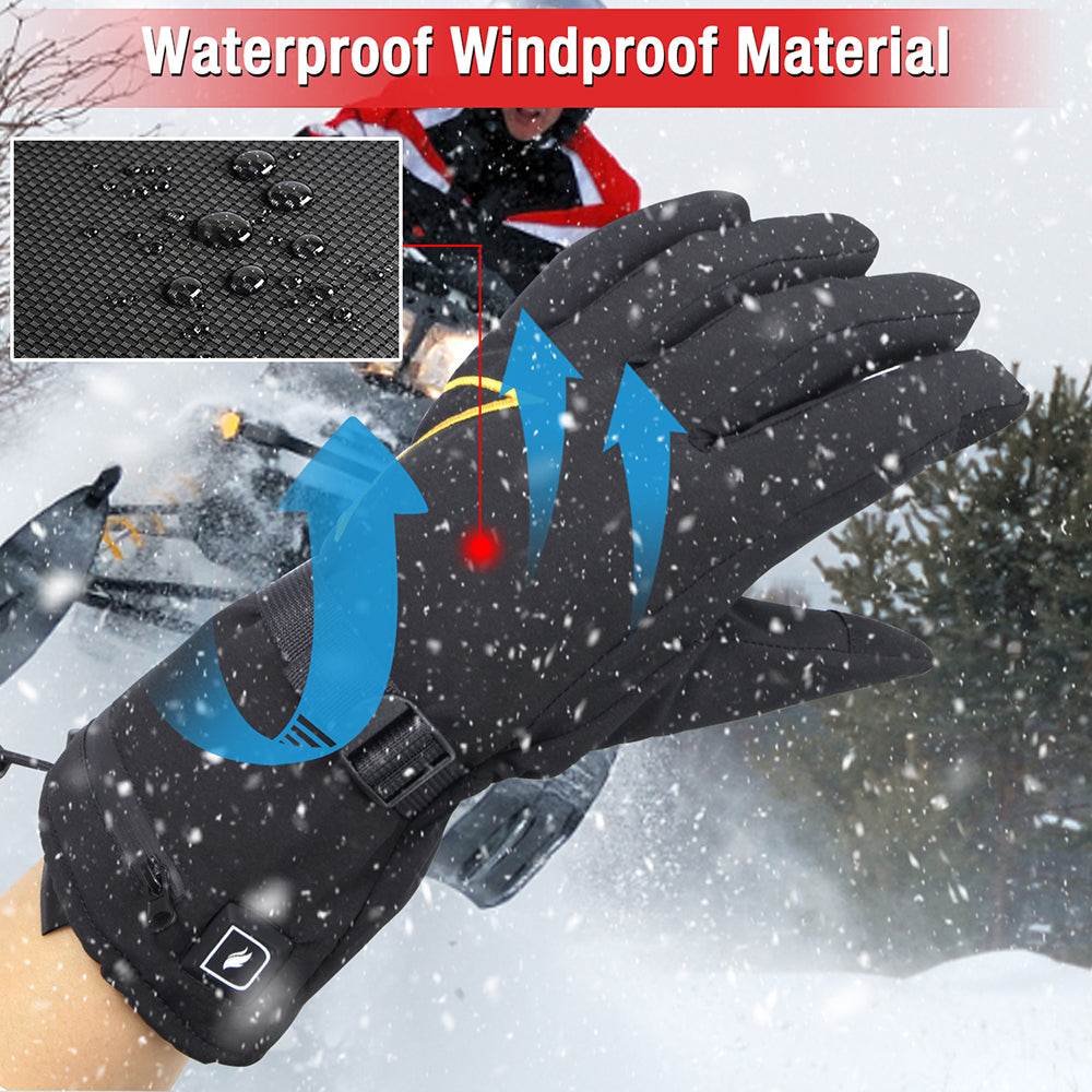 Heated Gloves for Men Women, Battery Powered Electric Glove with Touchscreen for Outdoor Activities
