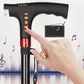 Adjustable Walking Stick with LED Flashlight and Built-In Radio, Collapsible