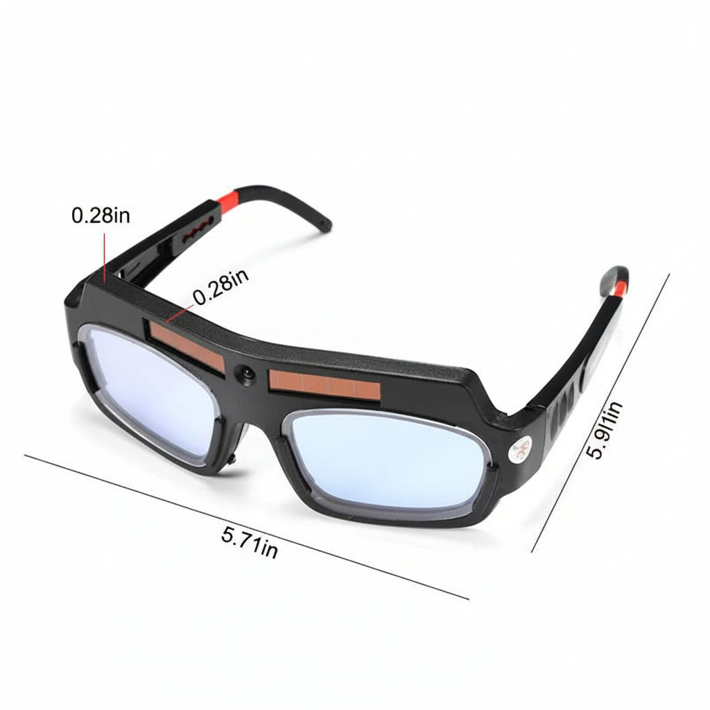 Auto Darkening Welding Goggles with Solar Power and UV Protection