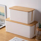 Cable Storage Box with Side Openings and Lid, Multiple Sizes