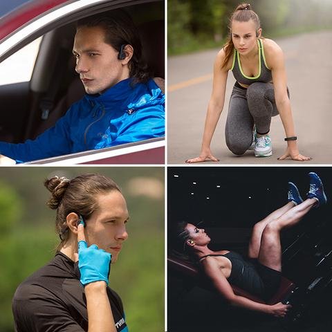 Bone Conduction Bluetooth Headphones Waterproof Wireless Stereo