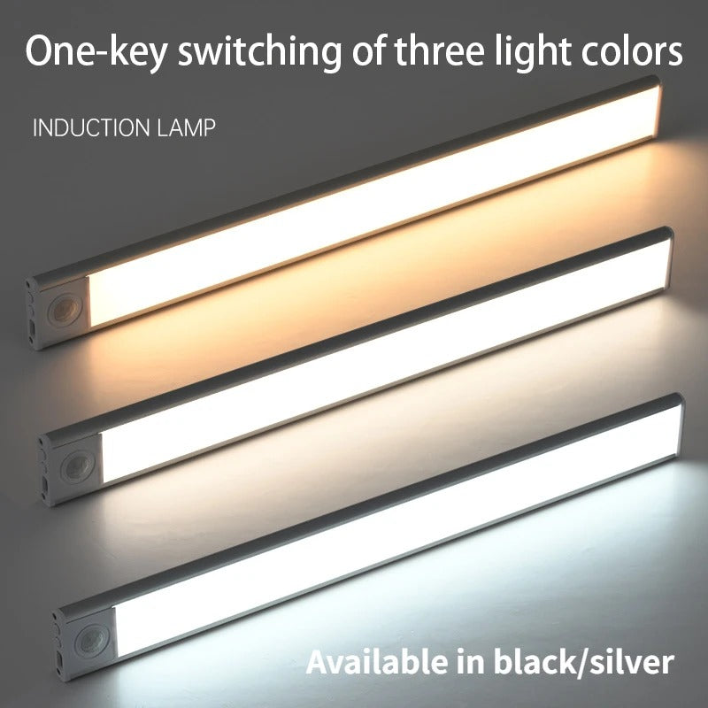 Under Cabinet Motion Sensor Light with Rechargeable Battery and Magnetic Mount, Slim 9mm