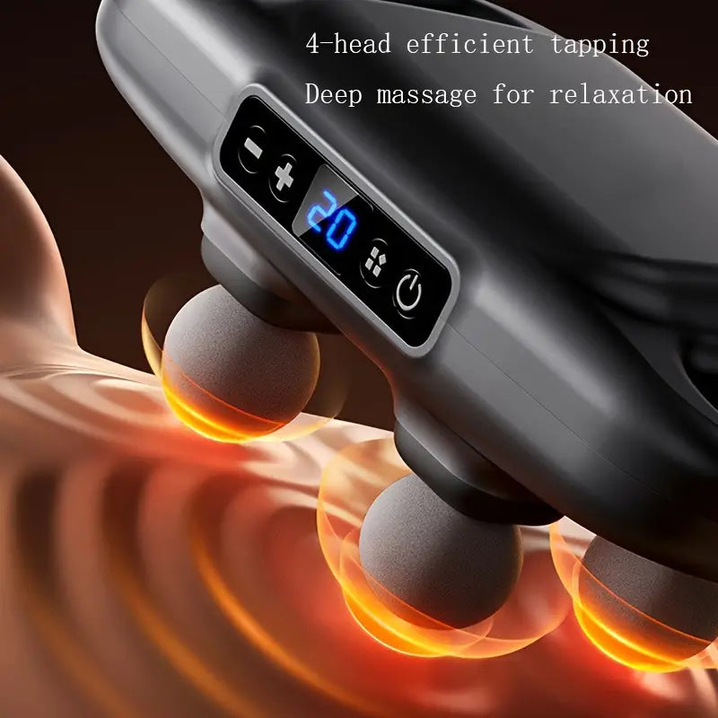 Muscle Recovery Massage Gun with 9600 Pulses and 4 Attachment Heads