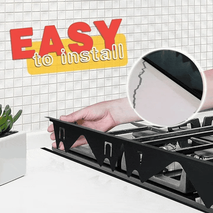 Stovetop Gap Cover with Telescoping Adjustable Fit and Silicone End Caps, Stainless Steel