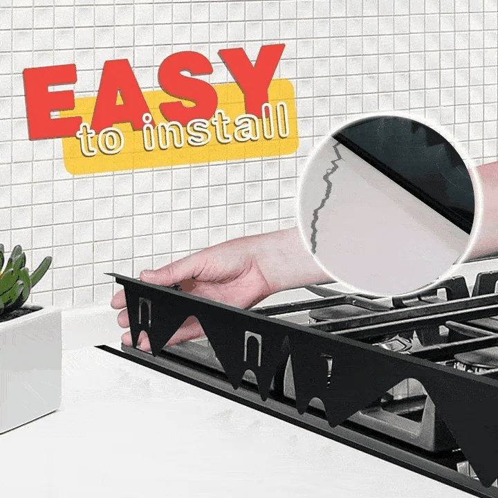 Stovetop Gap Cover with Telescoping Adjustable Fit and Silicone End Caps, Stainless Steel