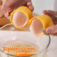 Egg Cracker with Stainless Steel Press Plate and Ergonomic Holder, Dishwasher Safe