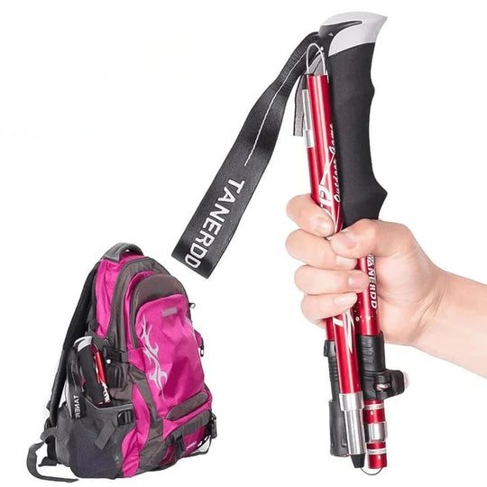 Adjustable Trekking Poles, Foldable Telescopic Hiking Pole