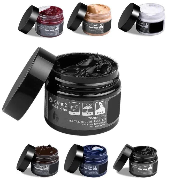 Leather Repair Kit with Gel Compound and Backing Patch, Spatula, Mixing Card