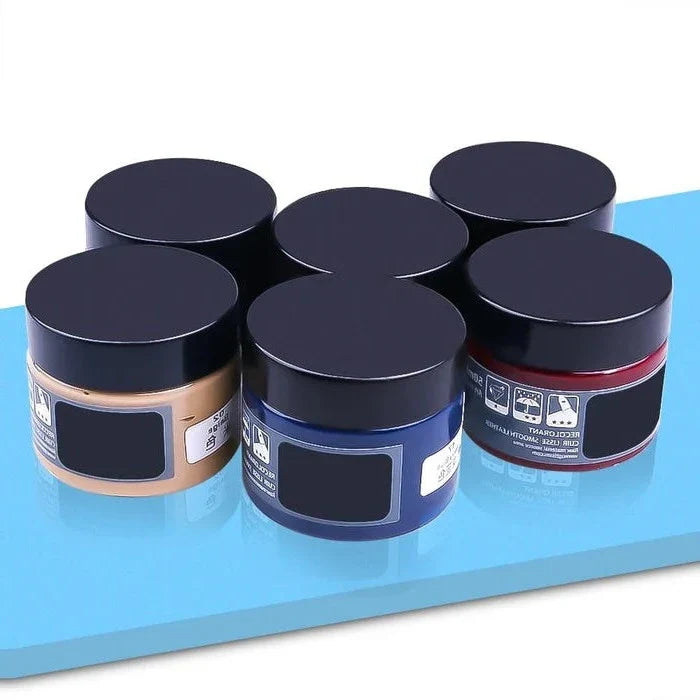 Leather Repair Kit with Gel Compound and Backing Patch, Spatula, Mixing Card