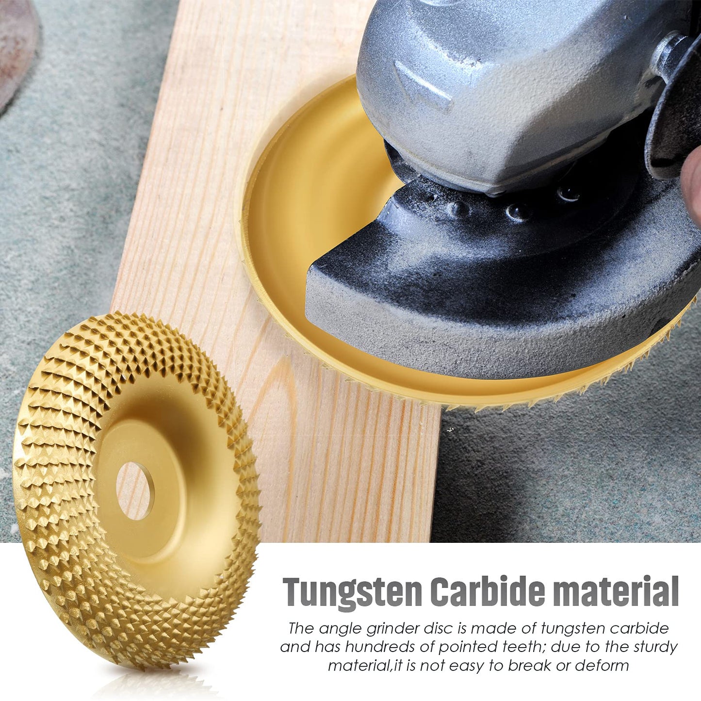 Tungsten Carbide Grinding Disc Set for Angle Grinder with Flat, Beveled and Arc Profiles