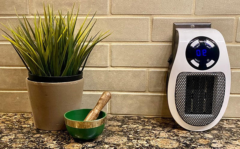 Portable Space Heater with Adjustable Thermostat and 12-Hour Timer, 1500W for 350 Sq Ft
