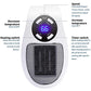 Portable Space Heater with Adjustable Thermostat and 12-Hour Timer, 1500W for 350 Sq Ft