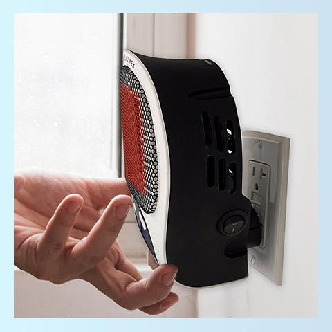 Portable Space Heater with Adjustable Thermostat and 12-Hour Timer, 1500W for 350 Sq Ft