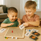 Wooden Math Learning Game with Number Chips and Addition Board for Early Learners