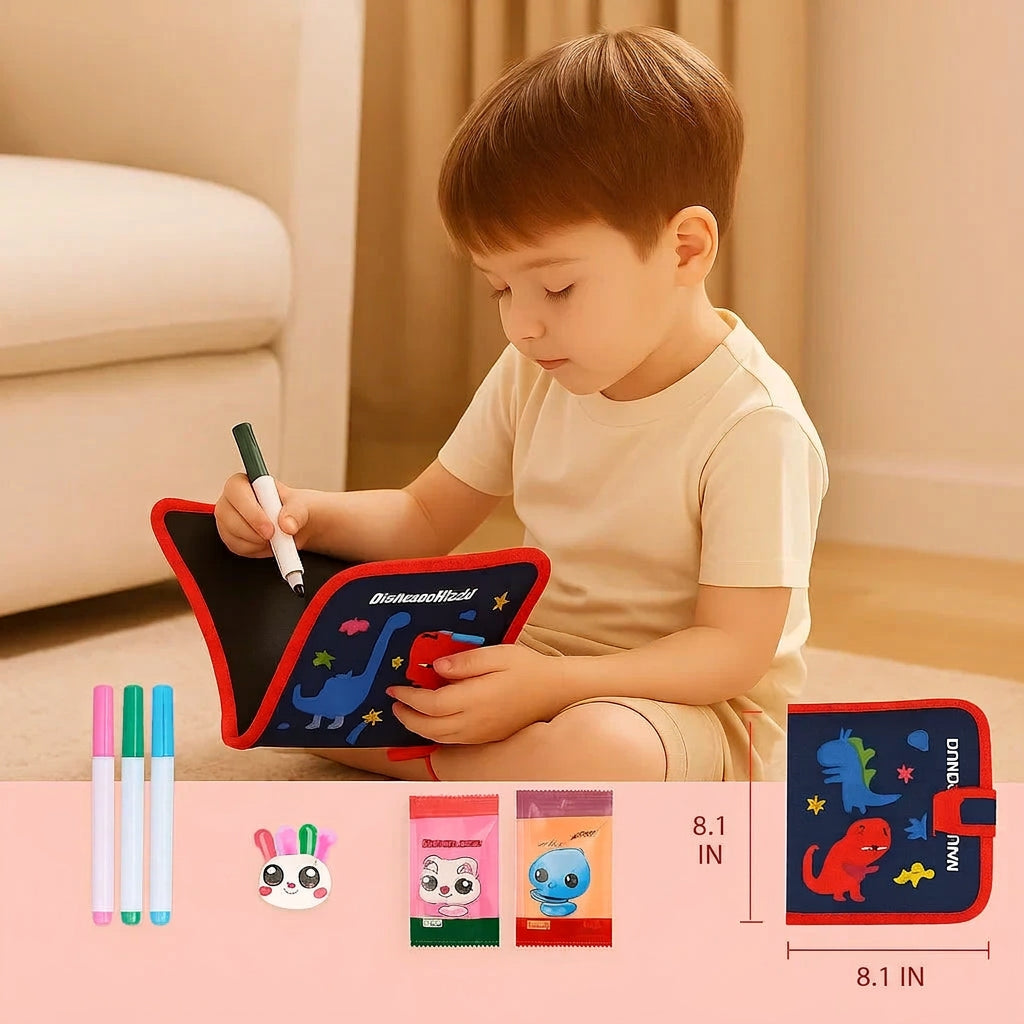 Reusable Drawing Book with Wipe Clean Pages for Kids