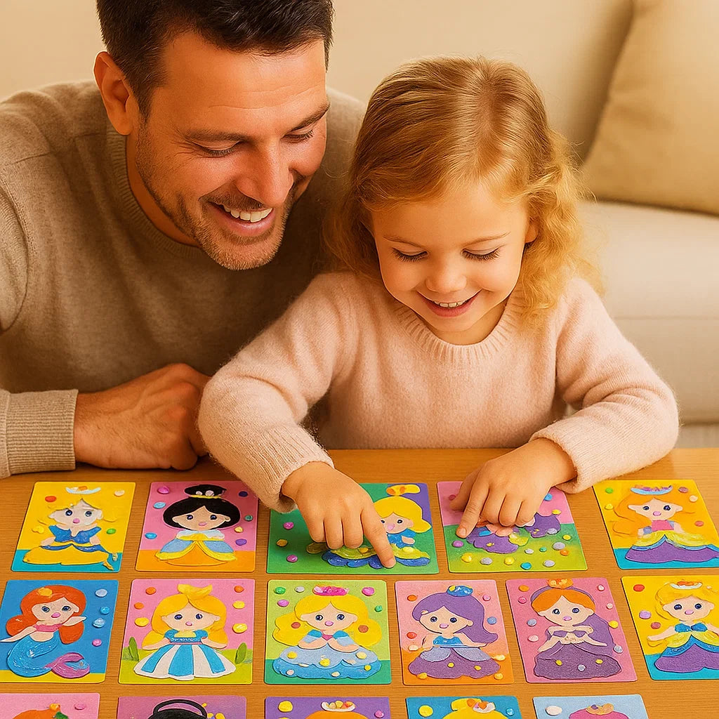 Peel and Stick Sticker Craft Activity Set with Animal and Vehicle Templates