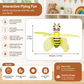 Flying Bee Toy with Motion Sensor and LED Light Effects for Indoor Play